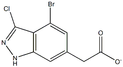 4-BROMO-3-CHLOROINDAZOLE-6-METHYL CARBOXYLATE 结构式