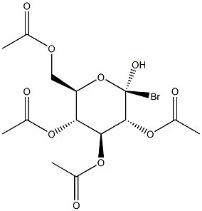 1-BROMO-2,3,4,6-TETRA-O-ACETYL-ALPHA-D-GLUCOPYRANOSE 结构式