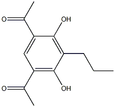 1,5-BIS-ACETYL-2,4-DIHYDROXY-3-PROPYLBENZENE 结构式
