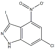 6-CHLORO-3-IODO-4-NITROINDAZOLE 结构式