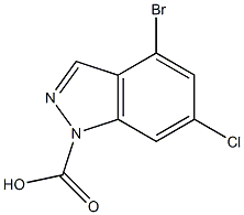 4-BROMO-6-CHLOROINDAZOLECARBOXYLIC ACID 结构式