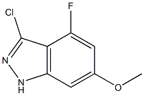 4-FLUORO-6-METHOXY-3-CHLOROINDAZOLE 结构式