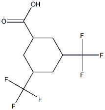 3,5-di(trifluoromethyl)cyclohexane-1-carboxylic acid 结构式