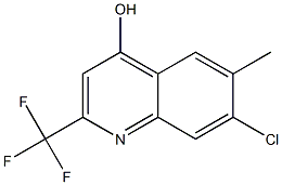 7-Chloro-6-Methyl-2-(Trifluoromethyl)Quinolin-4-ol 结构式