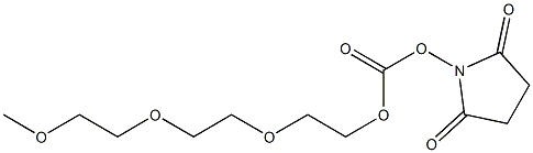 2-(2-(2-methoxyethoxy)ethoxy)ethyl succinimidyl carbonate 结构式