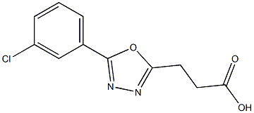 3-(5-(3-chlorophenyl)-1,3,4-oxadiazol-2-yl)propanoic acid 结构式