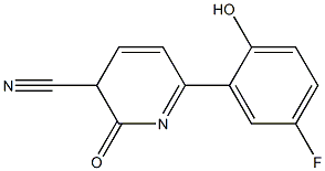 6-(5-fluoro-2-hydroxyphenyl)-2,3-dihydro-2-oxopyridine-3-carbonitrile 结构式