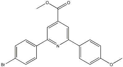 methyl 2-(4-bromophenyl)-6-(4-methoxyphenyl)pyridine-4-carboxylate 结构式