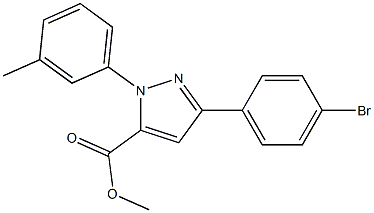 methyl 3-(4-bromophenyl)-1-m-tolyl-1H-pyrazole-5-carboxylate 结构式