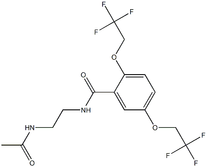 N-[2-[acetylamino]ethyl]-2,5-bis[2,2,2-trifluoroethoxy]benzenecarboyjimide 结构式
