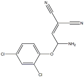 2-(l-amino-2-(2,4-dichlorophenoxy)ethylidene)malononitrile 结构式