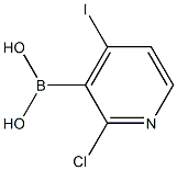 2-Chloro-4-iodopyridine-3-boronic acid 结构式