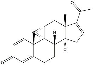 9A,11A-EPOXY-PREGN-1,4,16-TRIENE-3,20-DIONE 结构式