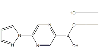 5-(1H-PYRAZOL-1-YL)PYRAZINE-2-BORONIC ACID PINACOL ESTER 结构式