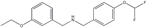 1-[4-(DIFLUOROMETHOXY)PHENYL]-N-(3-ETHOXYBENZYL)METHANAMINE 结构式