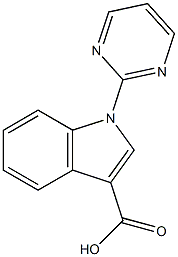 1-PYRIMIDIN-2-YL-1H-INDOLE-3-CARBOXYLIC ACID 结构式