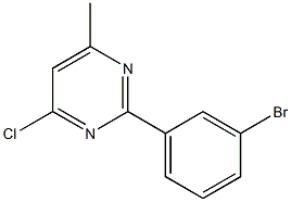 2-(3-BROMOPHENYL)-4-CHLORO-6-METHYLPYRIMIDINE 结构式
