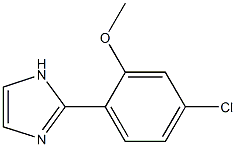 2-(4-CHLORO-2-METHOXYPHENYL)-1H-IMIDAZOLE 结构式
