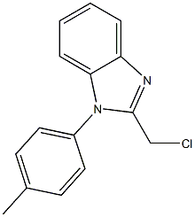 2-(CHLOROMETHYL)-1-(4-METHYLPHENYL)-1H-BENZIMIDAZOLE 结构式