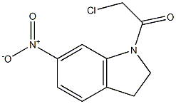 2-CHLORO-1-(6-NITRO-2,3-DIHYDRO-INDOL-1-YL)-ETHANONE 结构式