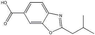 2-ISOBUTYLBENZO[D]OXAZOLE-6-CARBOXYLIC ACID 结构式