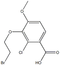 3-(2-BROMOETHOXY)-4-METHOXY-2-CHLOROBENZOIC ACID 结构式