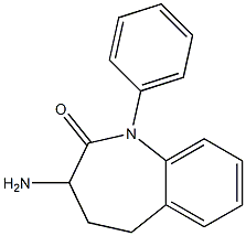 3-AMINO-1-PHENYL-1,3,4,5-TETRAHYDRO-2H-1-BENZAZEPIN-2-ONE 结构式