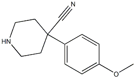 4-(4-METHOXYPHENYL)PIPERIDINE-4-CARBONITRILE 结构式