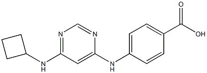 4-{[6-(CYCLOBUTYLAMINO)PYRIMIDIN-4-YL]AMINO}BENZOIC ACID 结构式