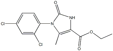 ETHYL 1-(2,4-DICHLOROPHENYL)-5-METHYL-2-OXO-2,3-DIHYDRO-1H-IMIDAZOLE-4-CARBOXYLATE 结构式