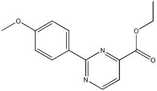 ETHYL 2-(4-METHOXYPHENYL)-4-PYRIMIDINE CARBOXYLATE 结构式