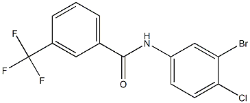 N-(3-bromo-4-chlorophenyl)-3-(trifluoromethyl)benzamide 结构式