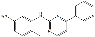 N-(5-amino-2-methylphenyl)-4-(3-pyridyl)-2-pyrimidinamine 结构式