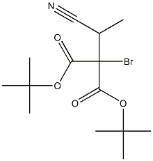 di(tert-butyl) 2-bromo-2-(1-cyanoethyl)malonate 结构式