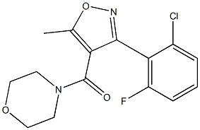 [3-(2-chloro-6-fluorophenyl)-5-methylisoxazol-4-yl](morpholino)methanone 结构式