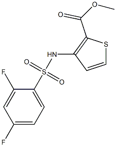 methyl 3-{[(2,4-difluorophenyl)sulfonyl]amino}thiophene-2-carboxylate 结构式