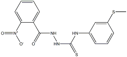 N1-[3-(methylthio)phenyl]-2-(2-nitrobenzoyl)hydrazine-1-carbothioamide 结构式
