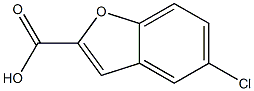 5-chloro-1-benzofuran-2-carboxylic acid 结构式