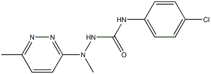 N1-(4-chlorophenyl)-2-methyl-2-(6-methylpyridazin-3-yl)hydrazine-1-carboxamide 结构式