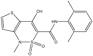 N-(2,6-dimethylphenyl)-4-hydroxy-1-methyl-2,2-dioxo-1,2-dihydro-2lambda~6~-thieno[3,2-c][1,2]thiazine-3-carboxamide 结构式