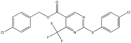 4-chlorobenzyl 2-[(4-chlorophenyl)thio]-4-(trifluoromethyl)pyrimidine-5-carboxylate 结构式