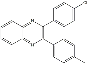 2-(4-chlorophenyl)-3-(4-methylphenyl)quinoxaline 结构式