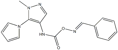 1-methyl-4-[({[(phenylmethylene)amino]oxy}carbonyl)amino]-5-(1H-pyrrol-1-yl)-1H-pyrazole 结构式