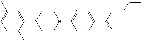 allyl 6-[4-(2,5-dimethylphenyl)piperazino]nicotinate 结构式