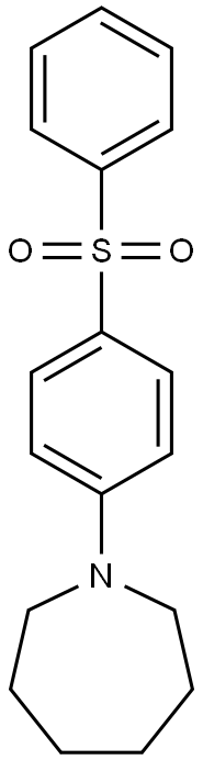 1-[4-(phenylsulfonyl)phenyl]azepane 结构式