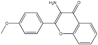 3-amino-2-(4-methoxyphenyl)-4H-chromen-4-one 结构式