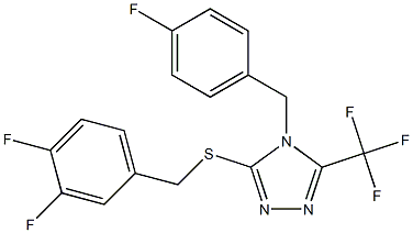 3-[(3,4-difluorobenzyl)sulfanyl]-4-(4-fluorobenzyl)-5-(trifluoromethyl)-4H-1,2,4-triazole 结构式