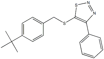 5-{[4-(tert-butyl)benzyl]sulfanyl}-4-phenyl-1,2,3-thiadiazole 结构式