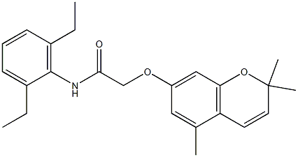 N1-(2,6-diethylphenyl)-2-[(2,2,5-trimethyl-2H-chromen-7-yl)oxy]acetamide 结构式