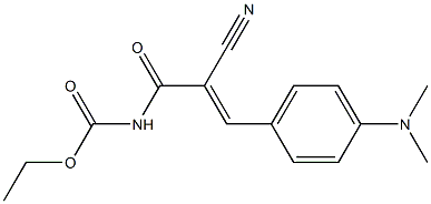 ethyl N-{2-cyano-3-[4-(dimethylamino)phenyl]acryloyl}carbamate 结构式